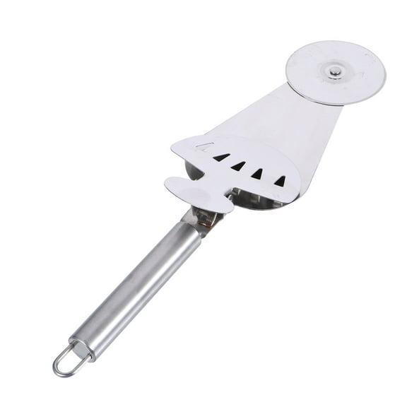 LOLIPPYY Steel Pizza Tool With Round Blade For Shoveling And Cutting 1Pcs