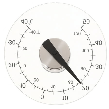 LOLIPPYY Stick On Window Thermometer Temperature Indoor/Outdoor Dial Round 4.3 Inch Diameter