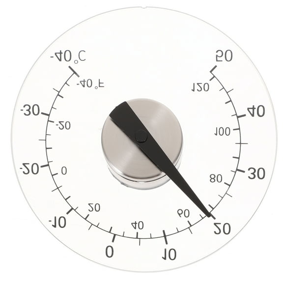 LOLIPPYY Stick On Window Thermometer Temperature Indoor/Outdoor Dial Round 4.3 Inch Diameter