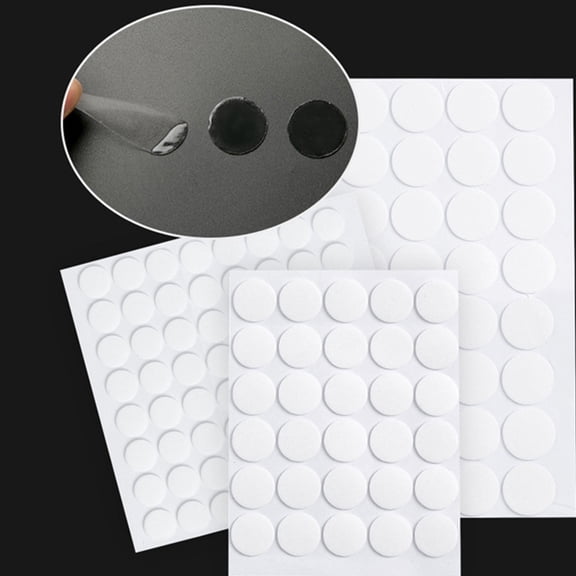 LOLIPPYY Sticky Fixers Clear Removable Double Sided Tape White Adhesive Dots for Wall Use