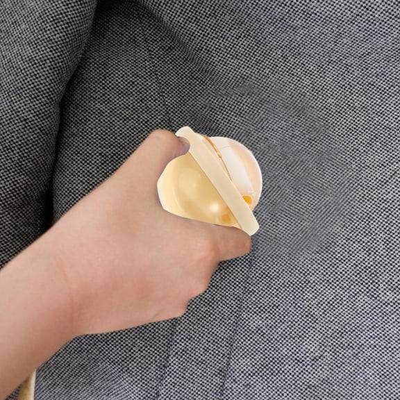 LOLIPPYY Reusable Sticky Gel Lint Roller Light Yellow for Pet Hair, Fabric, and Fuzz Removal