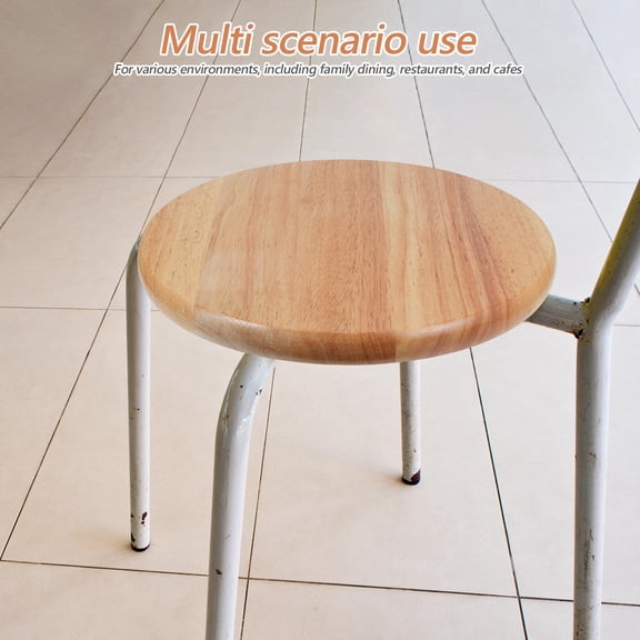 LOLIPPYY Stool Replacement Seat Light Brown Round Top Wooden Use 1Pack