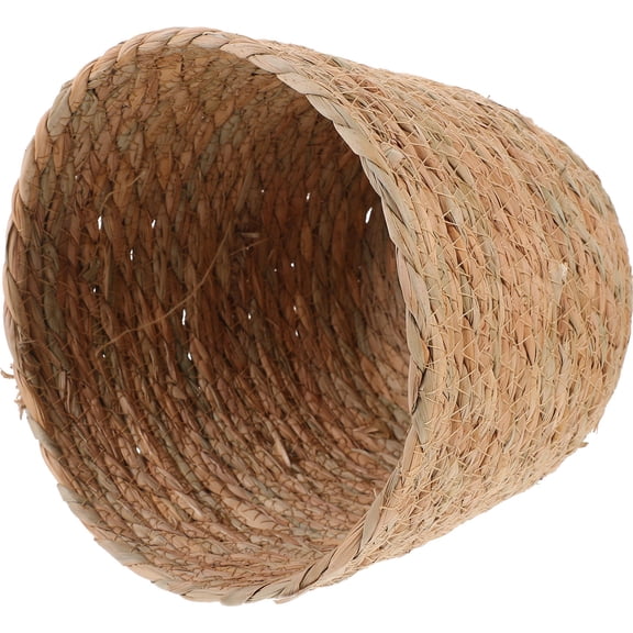 LOLIPPYY Storage Organizer Basket Light Brown Straw Woven Basket 1Pcs for Women