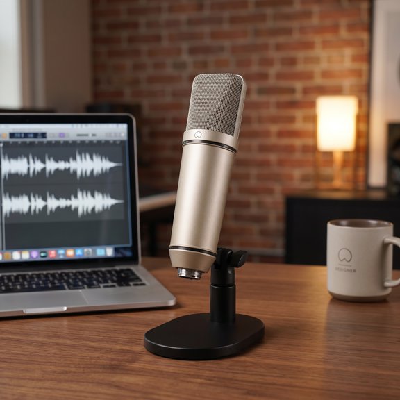 LOLIPPYY Streaming Microphone with Metal Body Shell for Condenser Mic, Enhanced Stability and Plated Design