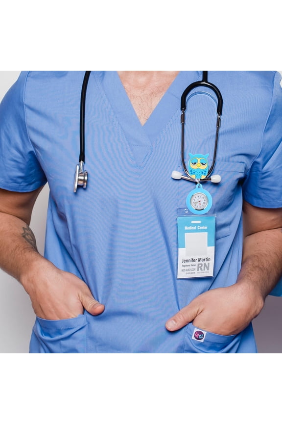 Stretch Band Watch Nurse Watch Sky Blue 1Set Unisex Design Timekeeping for Medical Setting