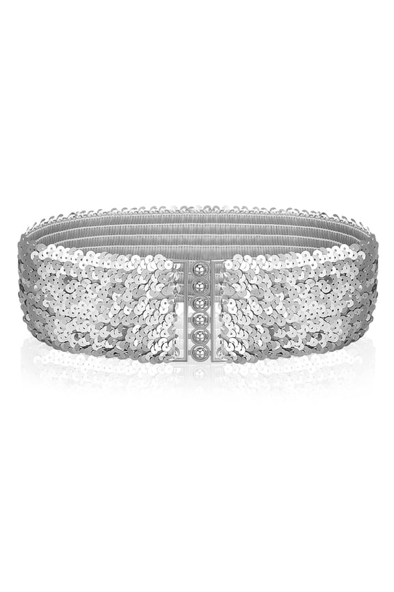 Stretchy Belt 1Pcs Sequin Elastic Design for Women during Special Events