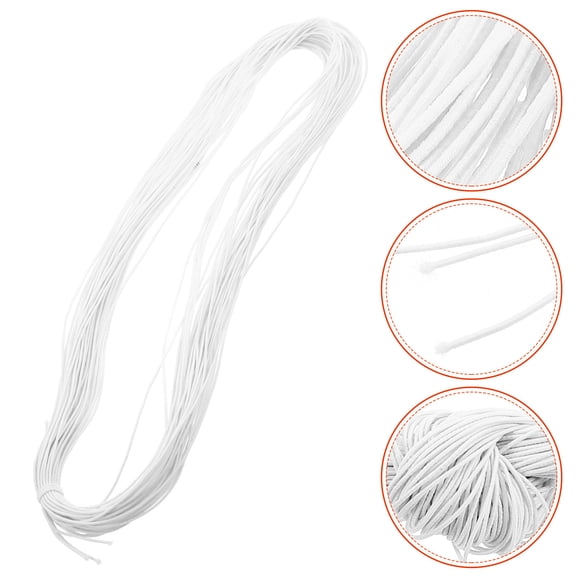 LOLIPPYY Stretchy String for Bracelets White Elastic Beading Thread for Necklace and Jewelry Crafting