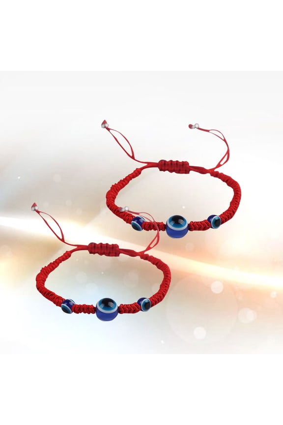 String Bracelet 2Pcs Red Woven Rope for Girlfriend Party