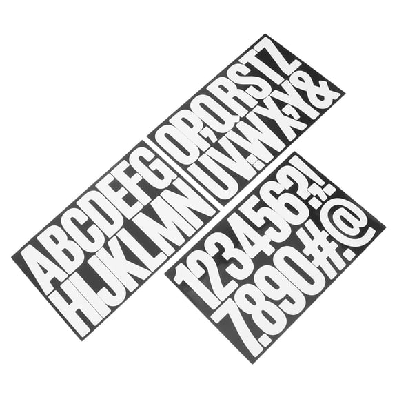 LOLIPPYY Strong Adhesive White Alphabet Decal Stickers Large Letters for Mailbox and Posters