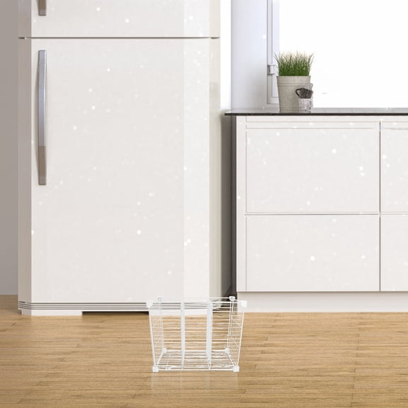 LOLIPPYY Sturdy Iron Freezer Shelf Dividers for Efficient Refrigerator Space Optimization in White