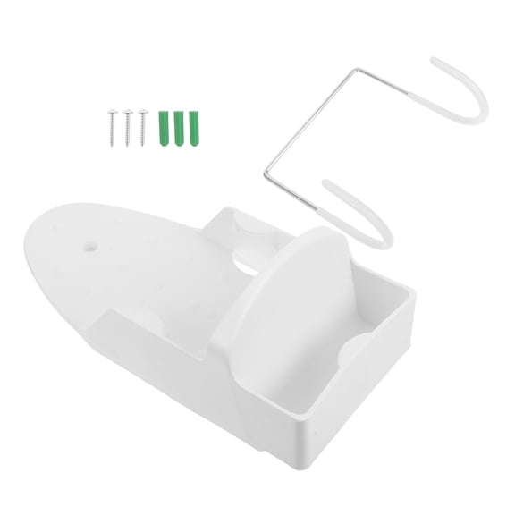 LOLIPPYY Sturdy Iron and Ironing Board Holder Wall Mounted with Safety Cord Storage