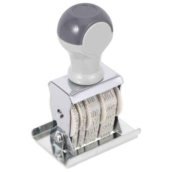 LOLIPPYY Sturdy Plastic and Metal Date Rolling Stamp Adjustable for Office School and DIY Craft Use
