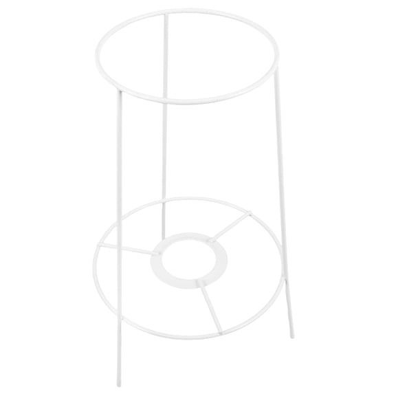 LOLIPPYY Sturdy White Iron Lamp Shade Frame for DIY Pendant Lights and Floor Lamp Fixtures
