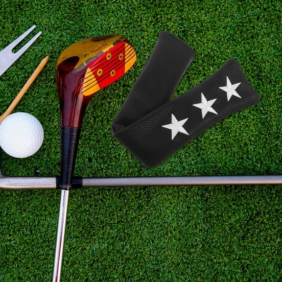 LOLIPPYY Stylish Black Golf Putter Headcover Protective Sleeve for Alignment Sticks