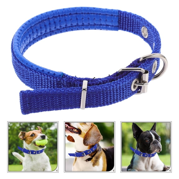 LOLIPPYY Stylish Blue Pet Collar for Dogs and Cats Adjustable Durable Polyester Comfortable Fit