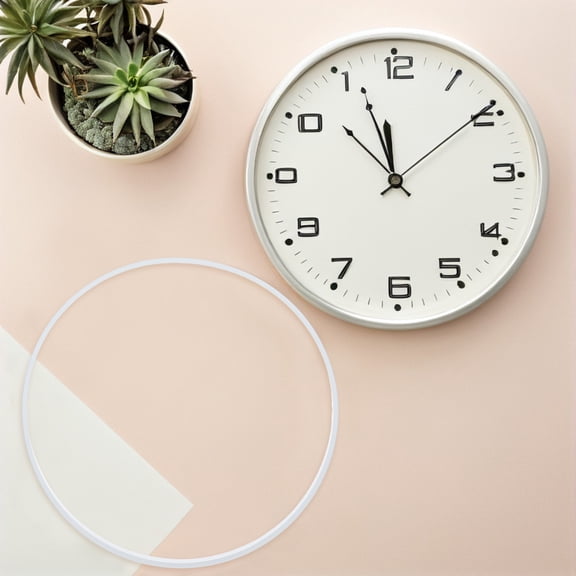 LOLIPPYY Stylish Clock Frame Metal White Minimalist Installation 1Pack