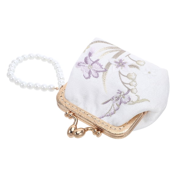 LOLIPPYY Embroidered Clutch Purse with Elegant Fabric Brocade, Perfect for Travel, Daily Use, and Stylish Storage