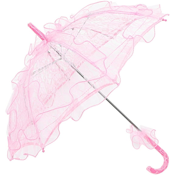 LOLIPPYY Stylish Western Style Umbrella Lace Parasol Decoration Wedding Bride Umbrella - Size Small ( )