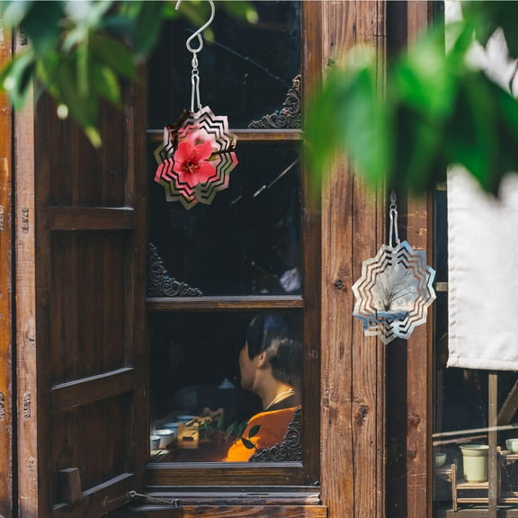 LOLIPPYY Sublimation Blank Wind Spinner Hanging Aluminum Decor for Garden Patio and Shop