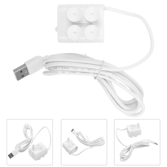 LOLIPPYY Submersible Fountain Pump White Plastic Quiet Smooth Surface Practical Use