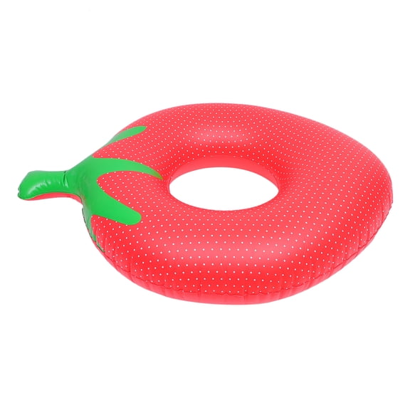 LOLIPPYY Summer Pool and Beach Swim Float Ring in Red with Fruit Pattern for Aquatic Recreation
