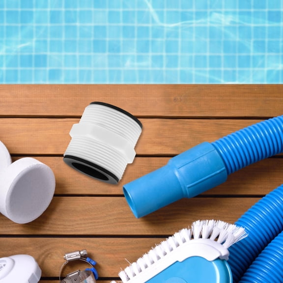 LOLIPPYY 1 Inch Swimming Pool Hose Connector for Above Ground Pumps, White Plastic Design, Various Sizes Available