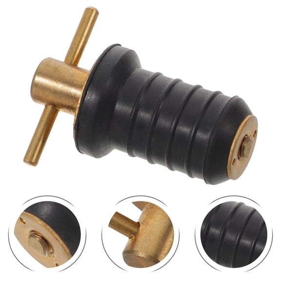 LOLIPPYY Boat Drain Plug, T-Handle, Brass, Watertight, Multi, for Boat