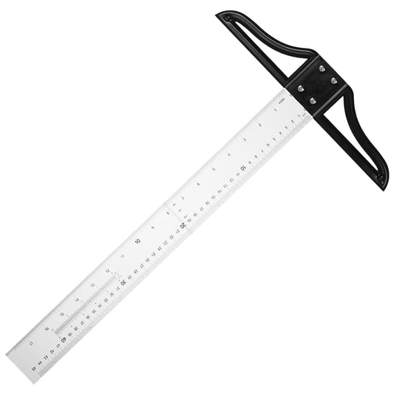 LOLIPPYY T-Shaped Square Ruler ABS Architecture Scale Ruler Multi-Functional for Engineering Students 1 Set