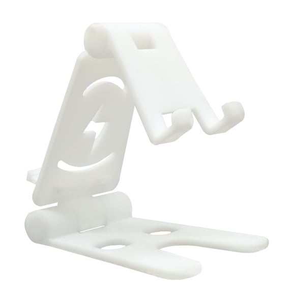 LOLIPPYY Tablet Holder for Desktop in White with Two Device Slots Sturdy ABS Material