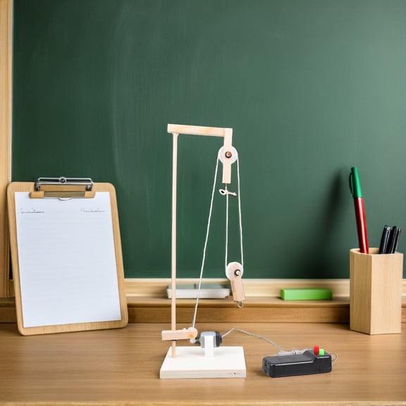 LOLIPPYY Teaching Tools Pulley Model Kits Light Yellow Wood 1 Set For Family Bonding