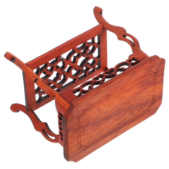LOLIPPYY Teapot Base Wood Carved Wooden Stand Risers Chocolate 1Pcs For Interior Designers