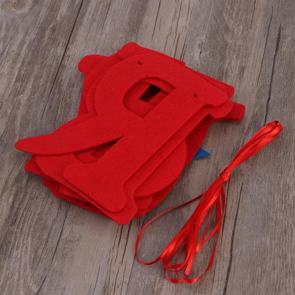 LOLIPPYY Tear Resistant Red Party Banner Birthday Bunting Flag Reusable Decoration