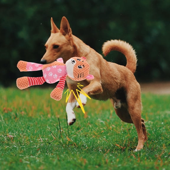 LOLIPPYY Teething Dog Toys for Puppies Plush Tiger Shape 1Pcs