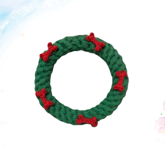 LOLIPPYY Teething Toys Puppies Circle Dog Toy Cotton Rope Stress Relief 1Pack