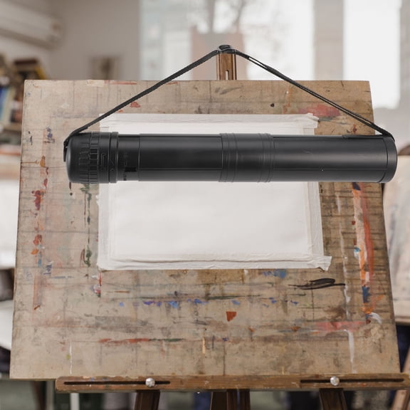 LOLIPPYY Telescopic Drawing Tube Black Adjustable Length Storage for Posters Artwork and Documents