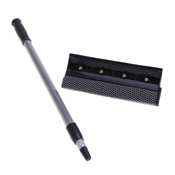 LOLIPPYY Telescoping Window Cleaner Squeegee for Dry Streak Free Window Cleaning with Microfiber Grey