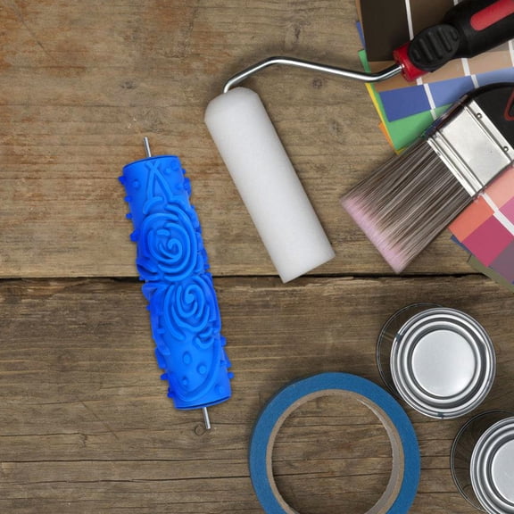 LOLIPPYY Texture Paint Roller with Plastic Handle for Home Wall and Ceiling Artistic Finish