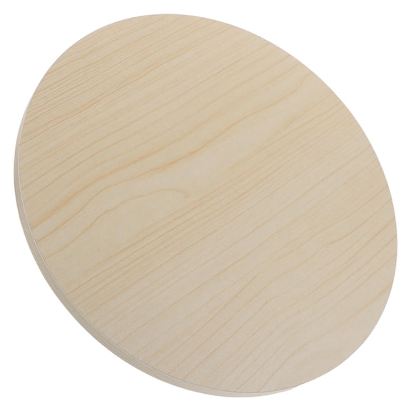 LOLIPPYY Beige Thick Round Wood Table Top with Rustic 30cm Diameter