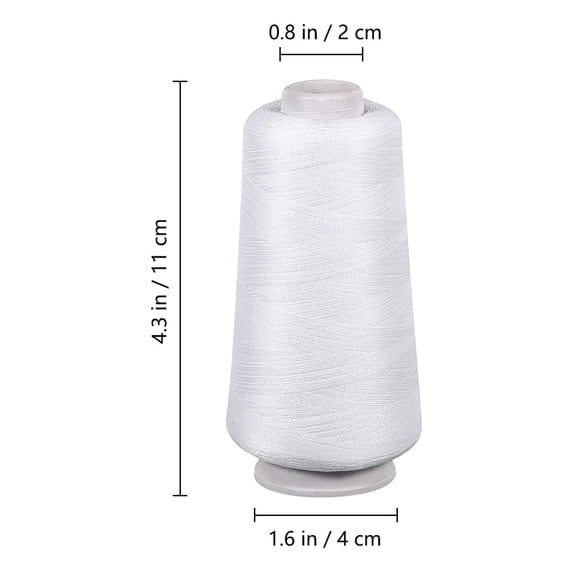 LOLIPPYY High Strength Thick Sewing Thread for Sewing Machines, White Thread, 1 Pack