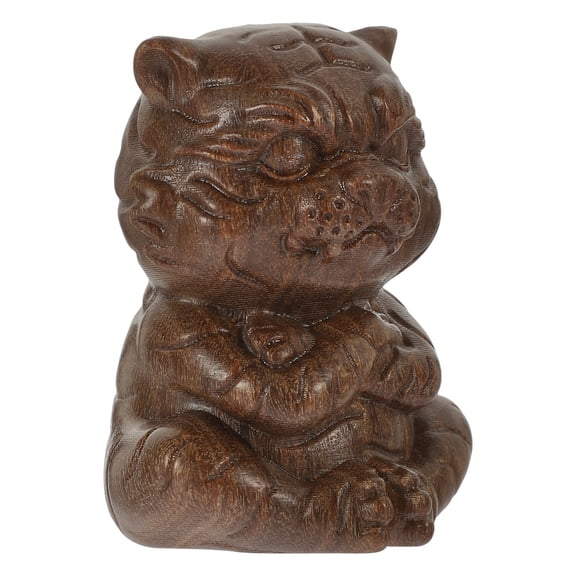 LOLIPPYY Tiger Decoration Natural Wood Tiger Figurine for Garden Decoration 1Pack