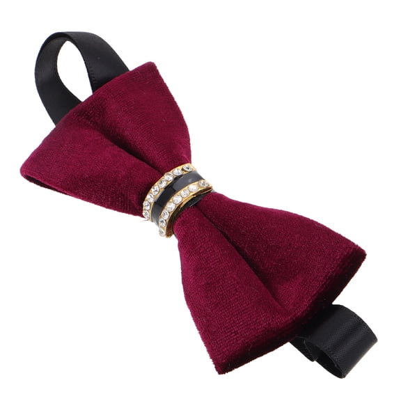 LOLIPPYY Toddler Bow Tie Velvet Bow Tie Purple Red 1Pcs Formal Wear Banquets