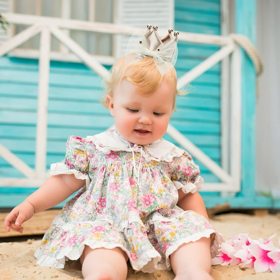 LOLIPPYY Toddler Hair Clips for Wedding Girls in Chiffon 1Set