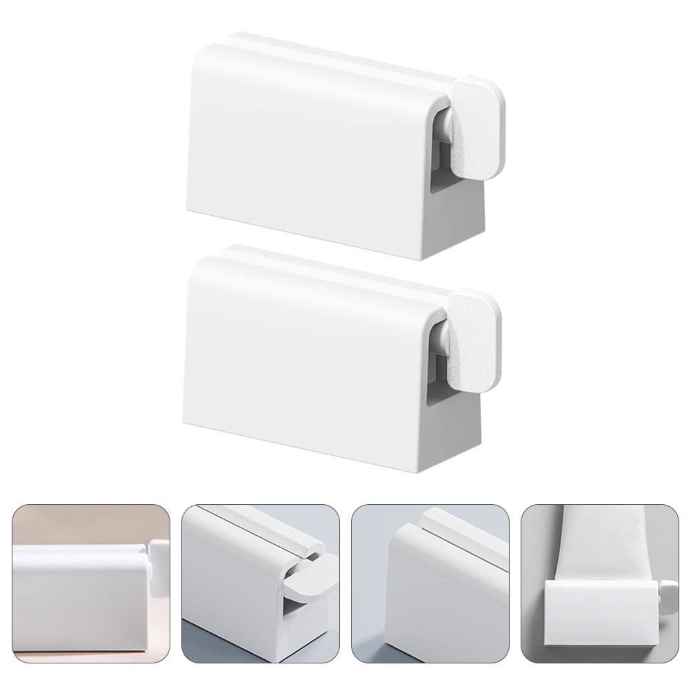 LOLIPPYY Toothpaste Squeezer 2Pack for Bathroom Use 3.3x1.2x1.8in White ABS