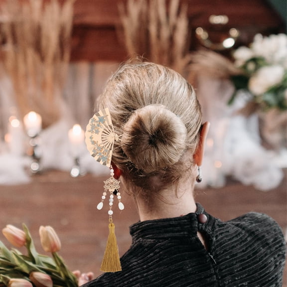 LOLIPPYY Traditional Chinese Hairpins Decorative Accessory Golden Hair Chopsticks for Women Special Occasions 1Pack