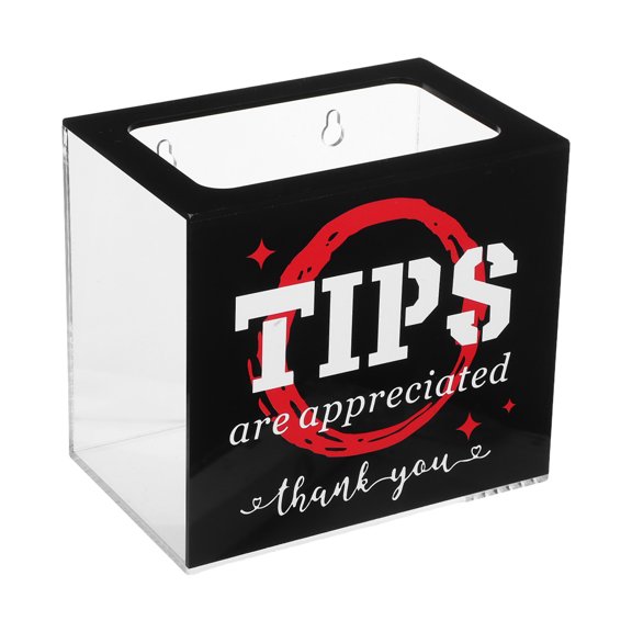 LOLIPPYY Clear Acrylic Donation Box with Lock for Restaurant Tips, Fundraising, Charity Events, and Transparent Ballot Collection