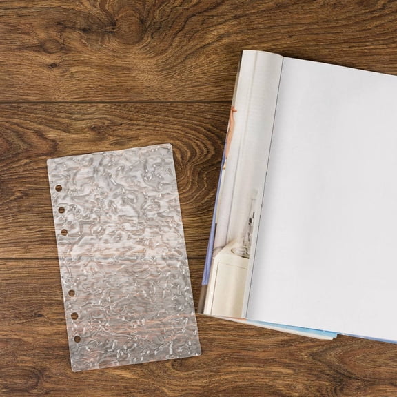 LOLIPPYY Transparent Acrylic Notebook Cover Refillable Loose Leaf Binder Shell for Planner and Document Organization