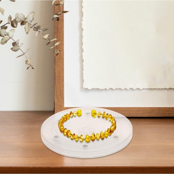 LOLIPPYY Clear Acrylic Rotating Display Stand with 360 Smooth for Home Decoration and Organization