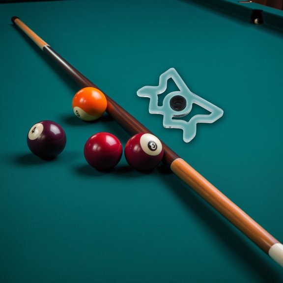 LOLIPPYY Transparent Acrylic Snooker Cue Rack with High Fork Cue Rest for Stable Game Room Setup