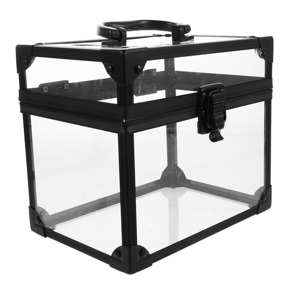 LOLIPPYY Transparent Black Dvd Storage Box for Home Use with Large Capacity and Easy Disc Access