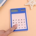 thumbnail image 1 of LOLIPPYY Transparent Calculators Plastic Blue with 8 Display for Office Use 1Pack, 1 of 4